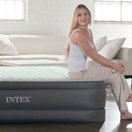 INTEX מזרון זוגי מתנפח משאבה מובנית Intex 64904 PremAire Inflatable Double Bed