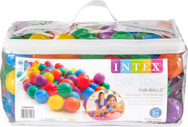INTEX 100 כדורים צבעוניים בגודל 6.5 ס"מ לאוהל/בריכה בשק אכסון רב פעמי