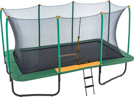 BESTWAY טרמפולינה מלבנית 15 פיט Extreme Air במידות 4.57 על 2.74 על 2.83 כולל רשת הגנה פנימית וסולם | Bestway