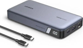UGREEN סוללת גיבוי UGREEN Power Bank 25000mAh 145W שלוש יציאות ותצוגת LED חכמה אפור