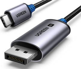 UGREEN כבל UGREEN USB-C TO DisplayPort חוויית צפייה אולטימטיבית 8K 60Hz 1M שחור שחור