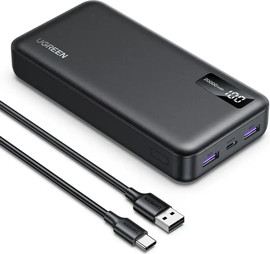 UGREEN סוללת חירום UGREEN Nexode 20000mAh 20W PD שחור שחור