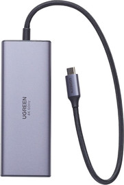 UGREEN תחנת עגינה 7ב-1 UGREEN USB-C HDMI 4K@60Hz אפור