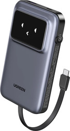 UGREEN מטען נייד UGREEN Uno 10000mAh עם כבל מובנה USB-C וטעינה מהירה 30W UGREEN PB511 35603B