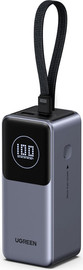 UGREEN סוללת גיבוי Nexode 20000mAh 130W עם כבל מובנה אפור