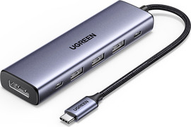 UGREEN תחנת עגינה 6 ב-1 UGREEN CM511 75642 כסוף