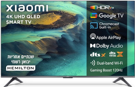 XIAOMI טלוויזיה חכמה 43" 4K UHD QLED ללא שוליים Xiaomi שיאומי TV A Pro 43 (2026) L43MB-APME