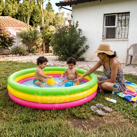 BESTWAY בריכת נאון 3 קומות צבעונית לילדים 152*30 סמ 51103 מבית Bestway