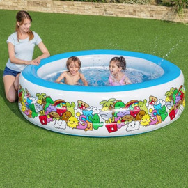 BESTWAY בריכת שחייה מתנפחת בעיצוב הדמויות המצחיקות לילדים מדגם 51122 מבית Bestway - bestway