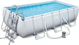 BESTWAY בריכה מלבנית אולטרה דגם 56456 + משאבת נייר 530 גלון