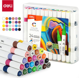 Deli סט 24 טושים אקרילים דוצ deli EC190-24
