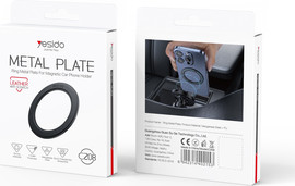 YESIDO טבעת מתכת מגנטית עם ציפוי עור (MagSafe)
