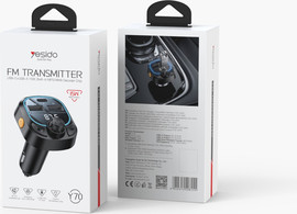 YESIDO מטען רכב FM עם Bluetooth