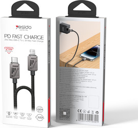 YESIDO כבל טעינה Type-C ל-Lightning 27W (אורך 1.2 מטר)