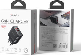 YESIDO מטען קיר GaN ‏65W (EU) ‏2C1A