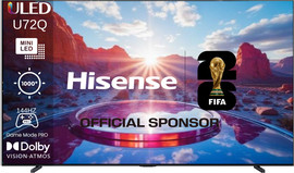 HISENSE טלוויזיה חכמה 85" Hisense 4K Mini LED הייסנס 85U72Q