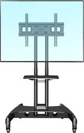 North Bayou עגלת טלוויזיה ניידת North Bayou AVA1500 למסכים עד "75 – מתקן מתכוונן על גלגלים