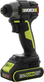 WORX professional מברגת אימפקט 20V וזוג סוללות 2A