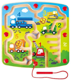 HAPE מבוך מגנטי עם כדורים צבעוניים - אתר בנייה ומספרים