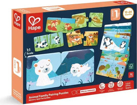 HAPE פאזל התאמת משפחת חיות - Hape