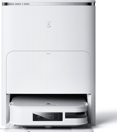 Ecovacs שואב אבק רובוטי שוטף כולל תחנת עגינה עמדת ריקון וניקוי עצמי Ecovacs אקווקס Deebot X2 Omni לבן