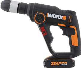 WORX פטישון/מקדחה/מברגה פוטר מתחלף כולל סוללה ומטען WORX 20V וורקס WX390