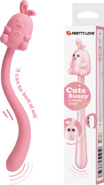 Pretty Love אביזר גירוי גמיש בעיצוב שפן  Cute Bunny Flirting Stick | ,ורוד