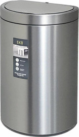 Eko פח אשפה 47 ליטר חצי עגול סנסור NEW-MIRAGE נירוסטה מוברשת מבית עם פח פנימי" EKO