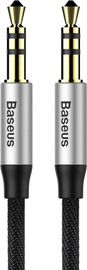 BASEUS כבל Baseus AUX בזאוס Yiven Audio Cable (Male to male M30 1m Silver+Black