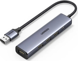 UGREEN מפצל 4 חיבורים UGREEN USB-C / USB-A שחור