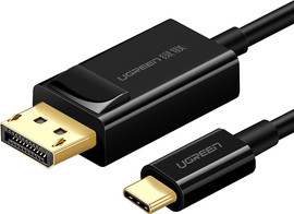 UGREEN כבל Belkin USB-C ל DisplayPort באורך 1.5 מטר 4K שחור
