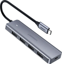 UGREEN מתאם 4 יציאות USB C שחור