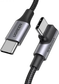 UGREEN כבל USB-C ל USB-C בזווית 90 מעלות באורך 2 מטר שחור