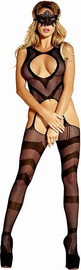 Kinky pinky lingerie אוברול רשת שחור פתוח | Ravelle
