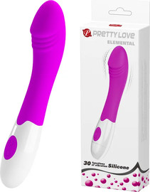 Pretty Love ויברטור סיליקון לנקודת הג'י 30 תכניות רטט  ELEMENTAL 19 cm ,סגול