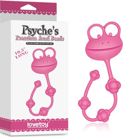 LOVETOY שרשרת חרוזים אנאליים עם ידית מסיליקון רפואי 25 ס"מ ,ורוד