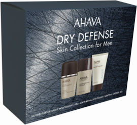 AHAVA DRY DEFFENSE קיט קרם לחות +דאודורנט + ג'ל רחצה לגבר
