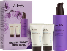 AHAVA IRRESISTIBLE FRAGANCE IRRESISTIBLE YOU מארז תחליב גוף + קרם ידיים + ג'ל רחצה