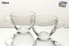 B-DECOR סט 6 ספלי תה זכוכית 190 מ"ל