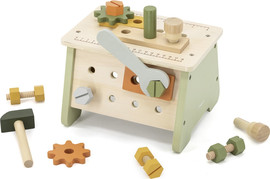 Polar B ארגז כלים ומיני שולחן עבודה מעץ 21 חלקים