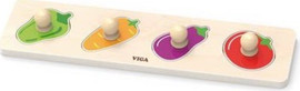 VIGA פאזל כפתורי עץ - ירקות