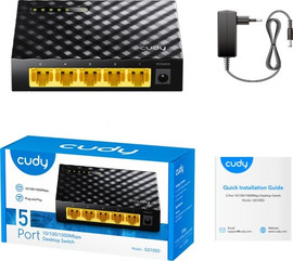 CUDY מתג שולחני Cudy GS105D עם 5 פורטים במהירות ג'יגה