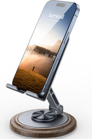 LAMICALL מעמד שולחני מתקפל ומתכוונן לסמארטפון Lamicall עם סיבוב 360° STDP04