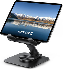 LAMICALL מעמד שולחני מתקפל ומתכוונן לטאבלט Lamicall   עם סיבוב 360° STDT02