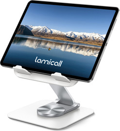 LAMICALL מעמד שולחני מתקפל ומתכוונן לטאבלט Lamicall   עם סיבוב 360° STDT02