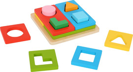 Tooky Toy פאזל מיון צורות רב שכבתי מעץ 13 חלקים