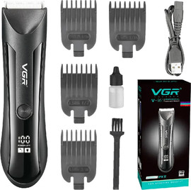 VGR מכונת גילוח איכותית נטענת לגוף אידיאלית לאזורים אינטימיים/מוצנעים
