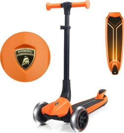 kick'n'roll קורקינט למבורגיני מתקפל כתום - KICK AND ROLL Lamborghini Children's Scooter ORANGE Flashing Wheels Foldable Push