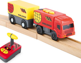 Inbar Toy קטר עם קרון על שלט בעיצוב חברת שילוח - Myka fort