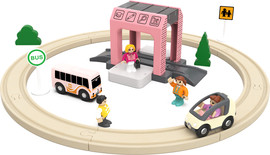 Inbar Toy ערכת כבישים ומכוניות מעץ 27 חלקים - Myka fort